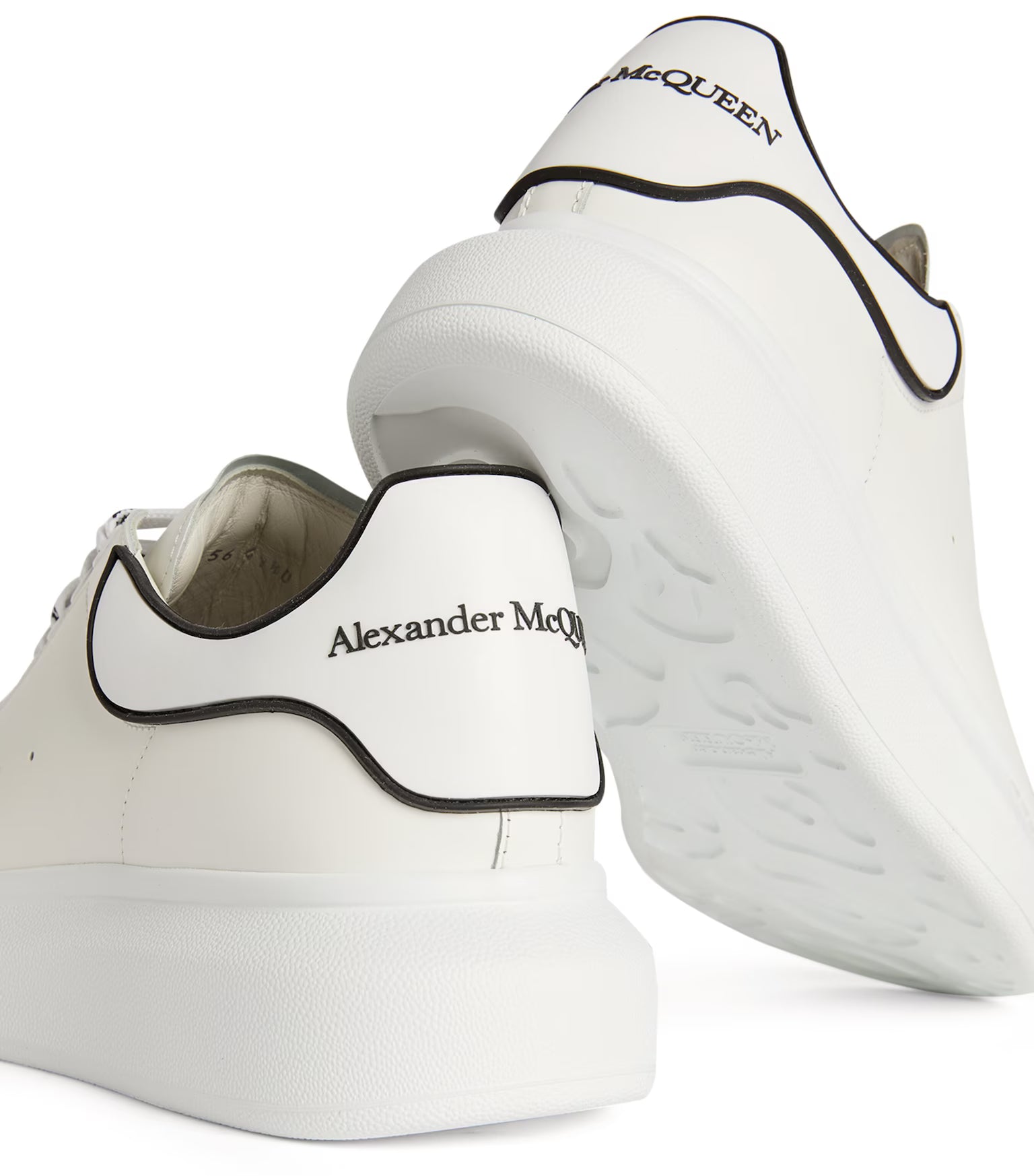 Alexander McQueen Oversized Sneaker  White Black trim